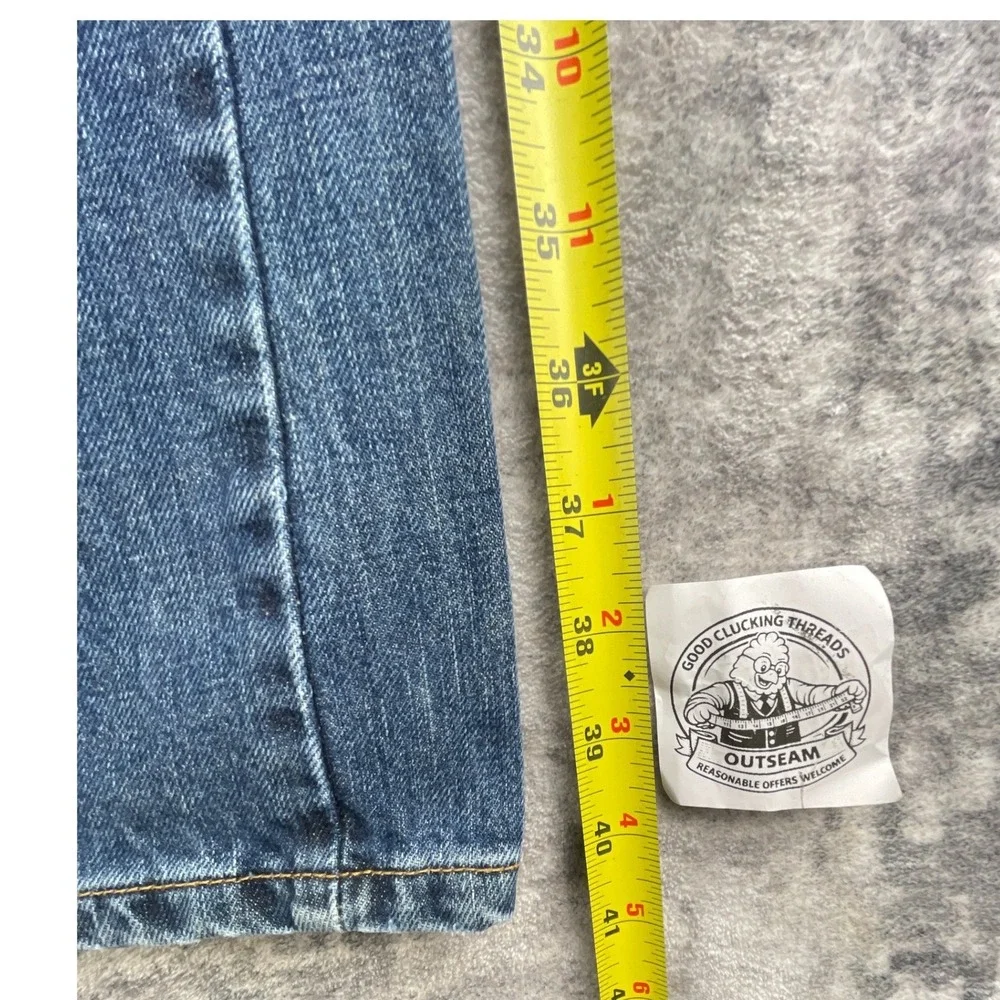 Wrangler Mens 36x30 20x Relaxed Fit Work Jeans Medium Blue Denim